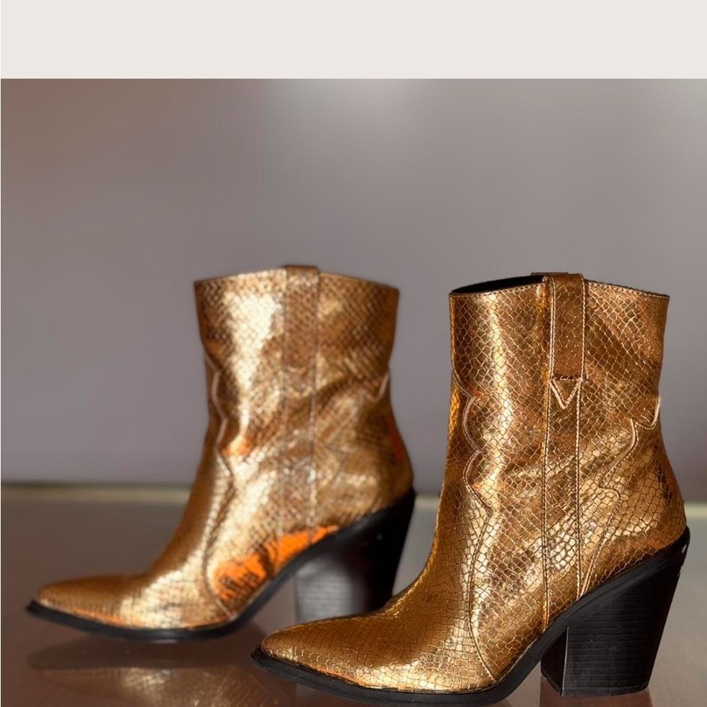 Gold Ankle Boots